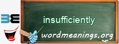 WordMeaning blackboard for insufficiently